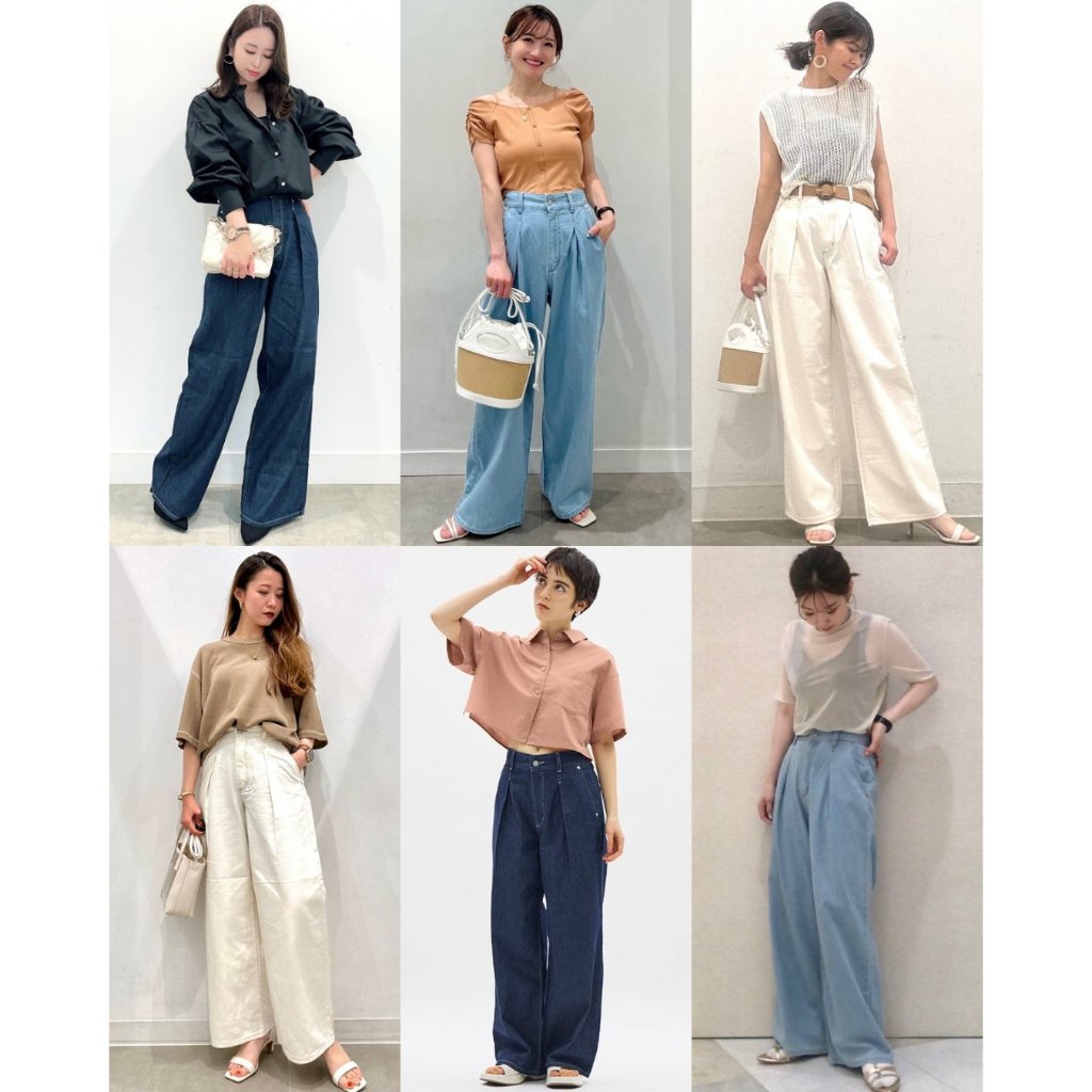 Celana Kulot Wanita Anti Begah Bahan Soft Denim Light Denim Wide Pants - GU-9456