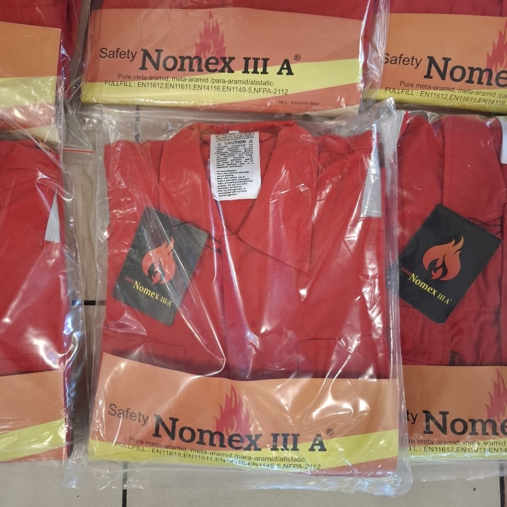 Wearpack Coverall Nomex IIIA Fire Retardant Original Safety Nomex Merah