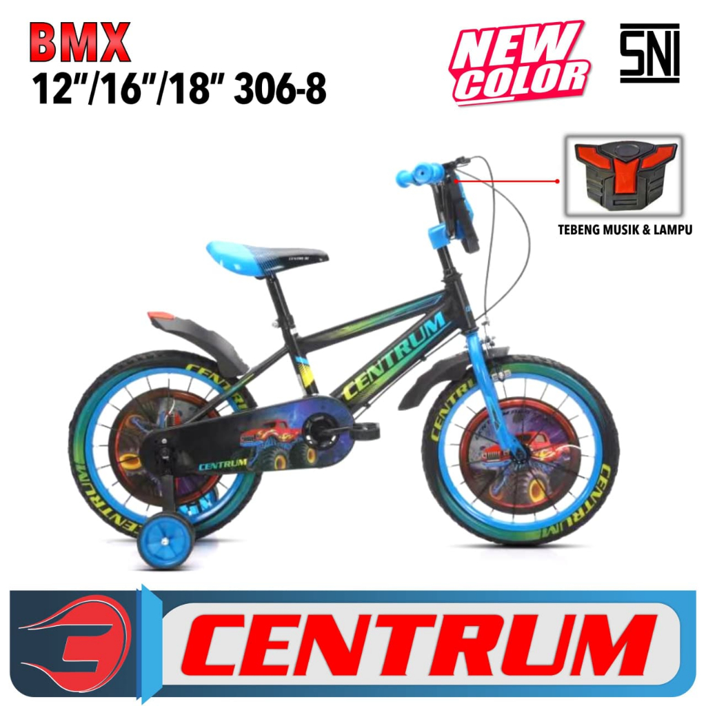sepeda anak laki laki 12 16 18 inchi bmx centrum 306 8 sepeda bmx anak centrum ban standar