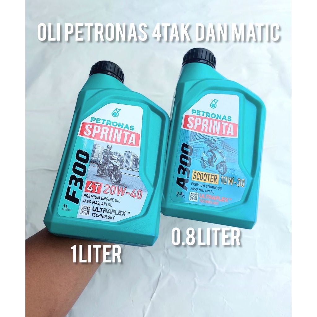 (BISA COD)OLI PETRONAS F300 20W - 40 & A300 10W - 30 UNTUK MOTOR MATIC DAN 4 TAK TERMURAHHH