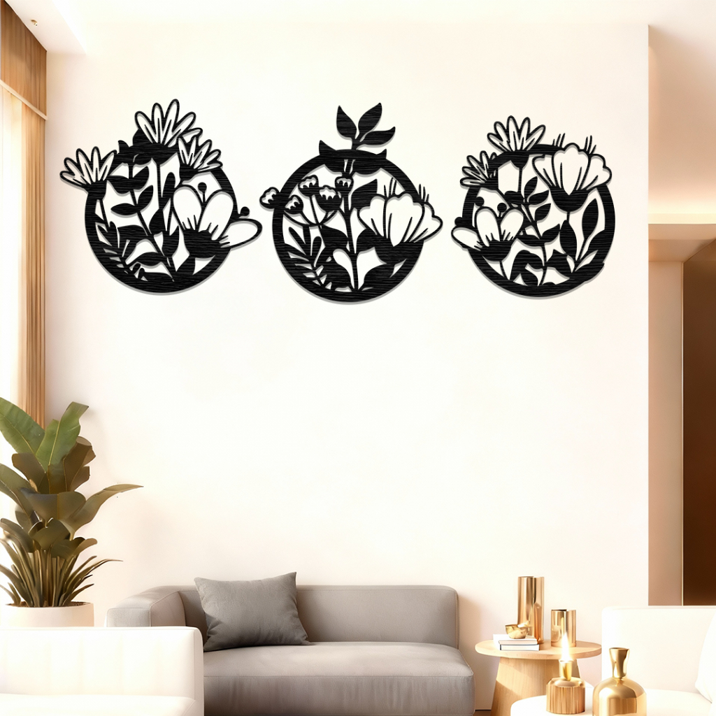 Hiasan Dinding Kayu Aesthetic Ruang Tamu Walldecor Hiasan Dinding  Laser Cutting