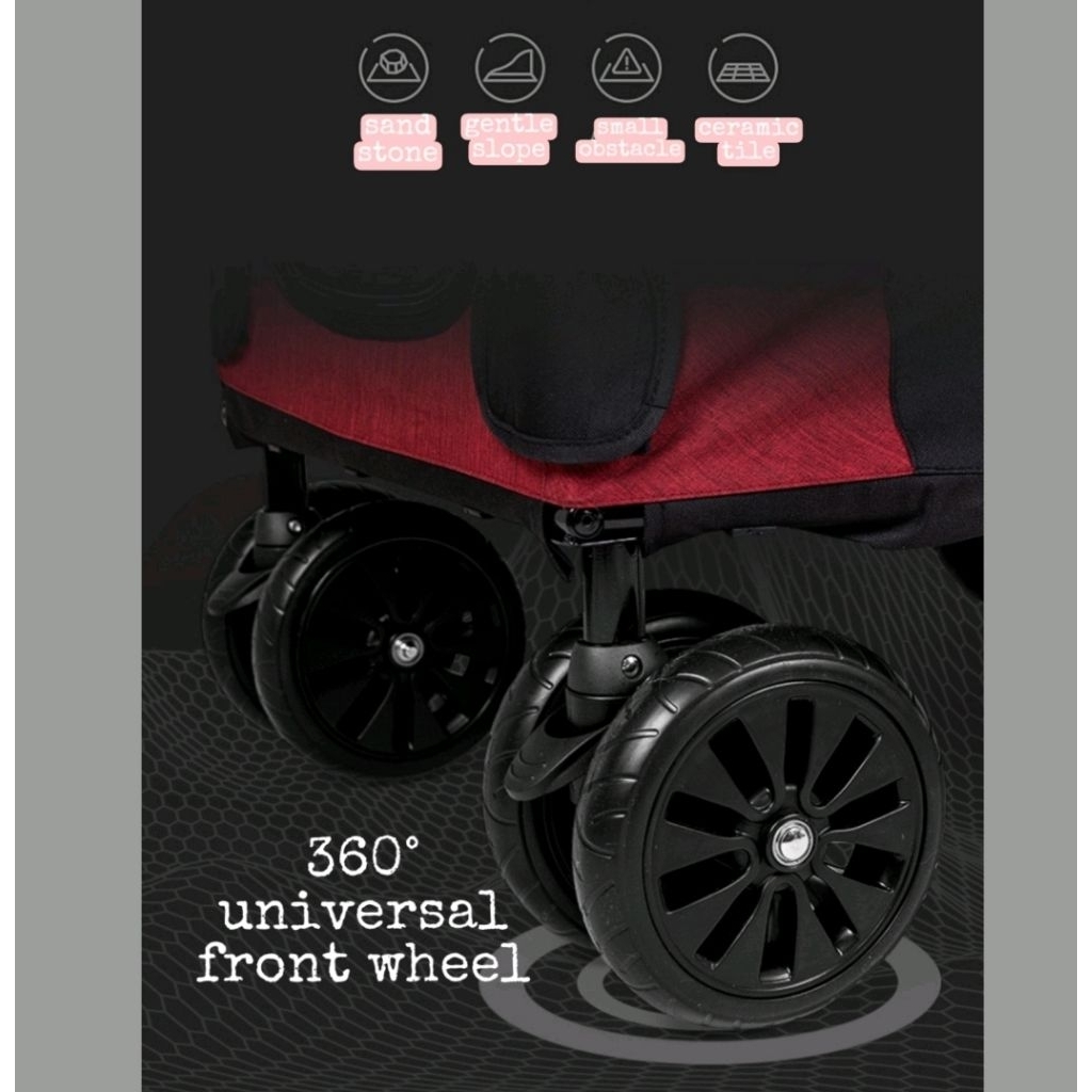 Large pet stroller dodopet - up to 70kg-Stroller untuk anjing besar