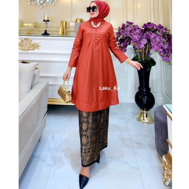 Set Tunik Toyobo // Baju Kurung Melayu // Set Rok songket // Set Songket // Setelan Polos // Set Kam