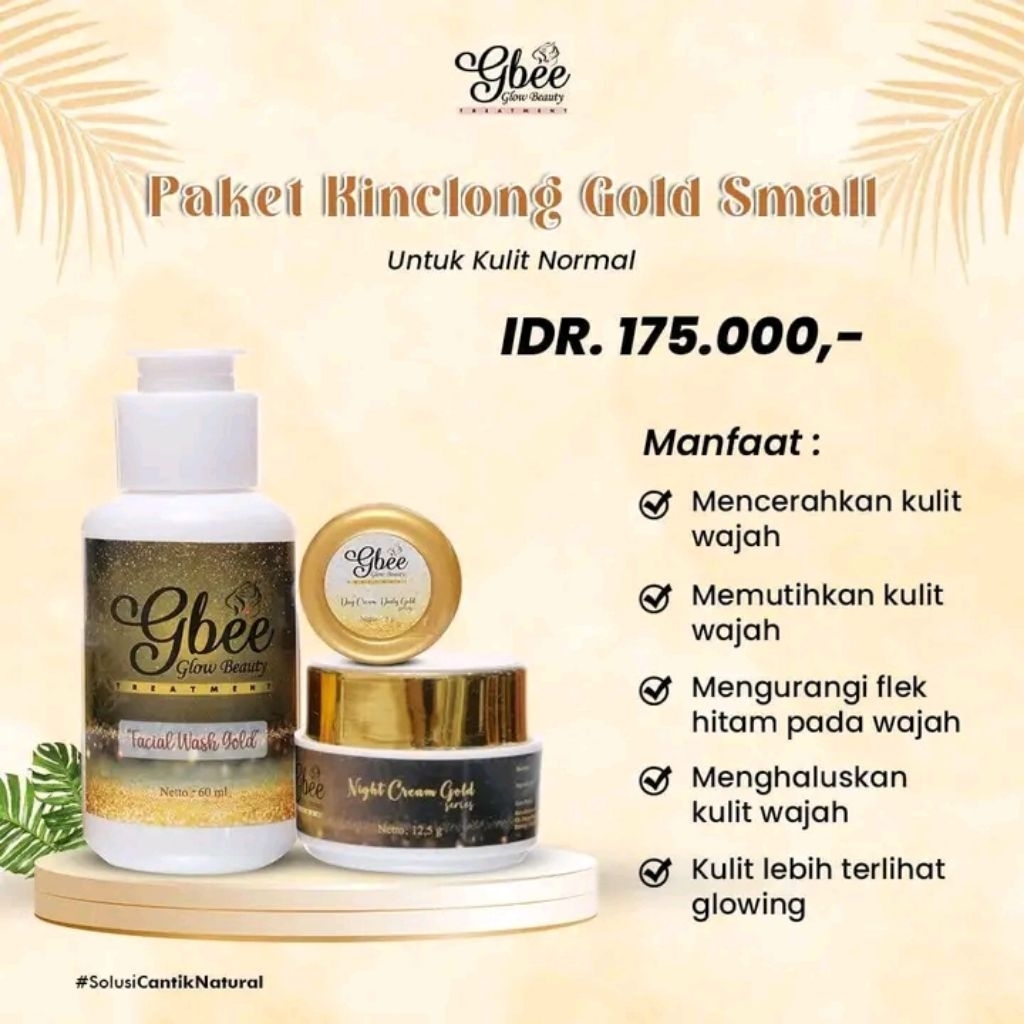 PROMO SMART GRATIS SET CLEANSING 60 ML PERIODE SEPTEMBER //   PAKET SMALL KINCLONG GOLD GBEE GLOW BE