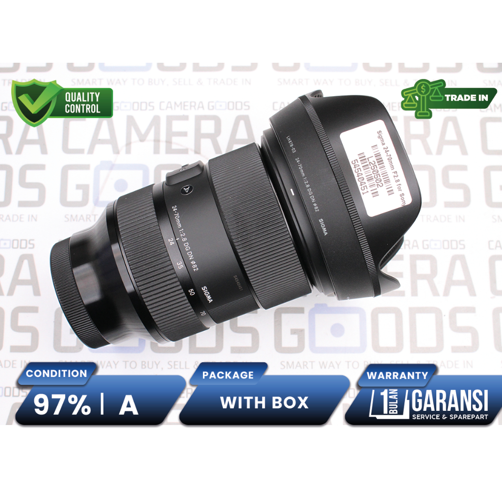 Lensa Sigma 24-70mm F2.8 ART DG DN Lens Sony E Second Bekas Grade A / Sigma 24-70mm f/2.8 - L250502