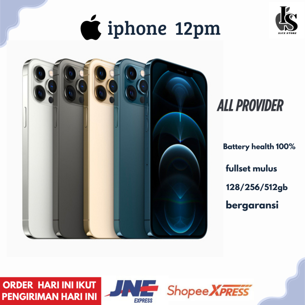 iphone 12 pro - 12 promax mulus bisa game/live/vidio second 256gb/128gboriginal 100% fullset mulus l