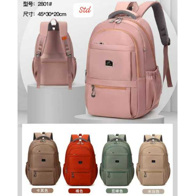 TAS RANSEL IMPORT WANITA LAPTOP BESAR TAILIDA 2801 ORIGINAL REMAJA SEKOLAH KULIAH BACKPACK TERBARU