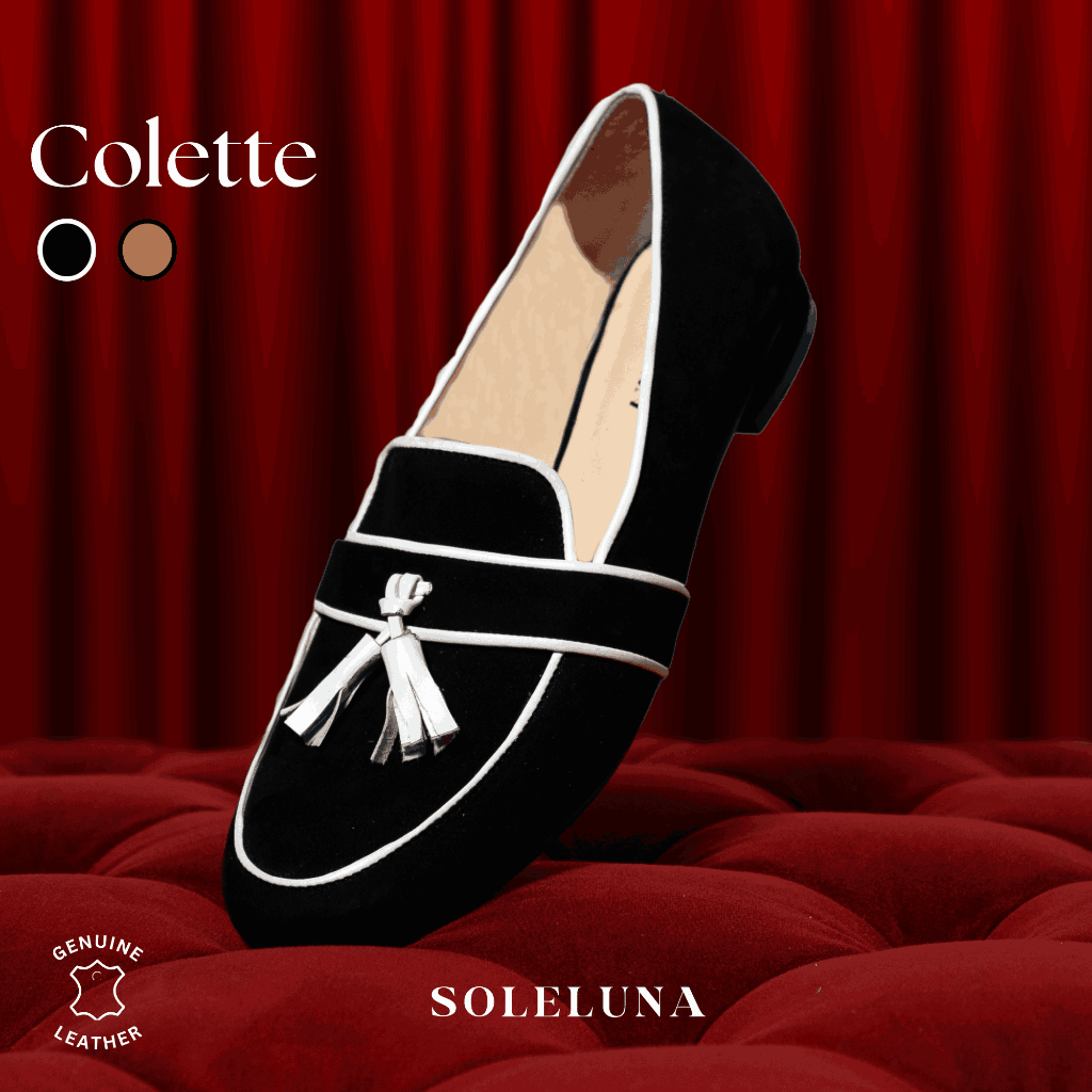 SOLELUNA | Colette | Leather Loafers Flat Shoes - Sepatu Flats Wanita Casual