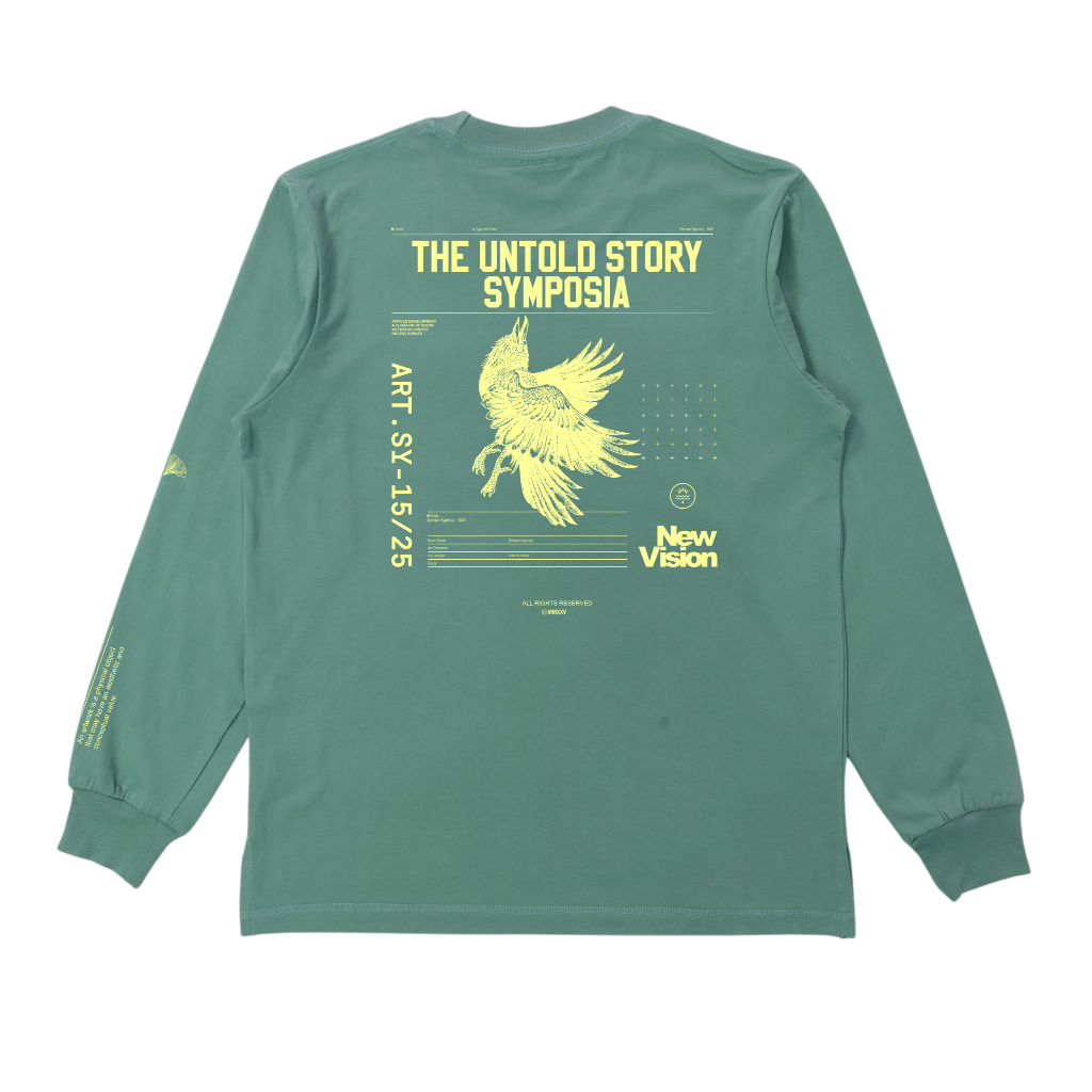 Symposia - Tshirt Longsleeve - Untold Story - Sage Green - Kaos Tangan Panjang - Warna Hija Sage