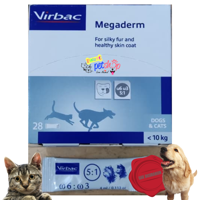 Virbac Megaderm 4 Ml Vitamin Bulu & Kulit Anjing & Kucing Vitamin Bulu Anjing Vitamin Bulu Kucing Vi