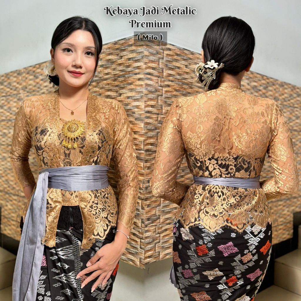 KEBAYA BALI PREMIUM BROKAT METALIK GLOSSY MOTIF SUPER TERBARU | KEBAYA BROKAT | KEBAYA BALI | KEBAYA