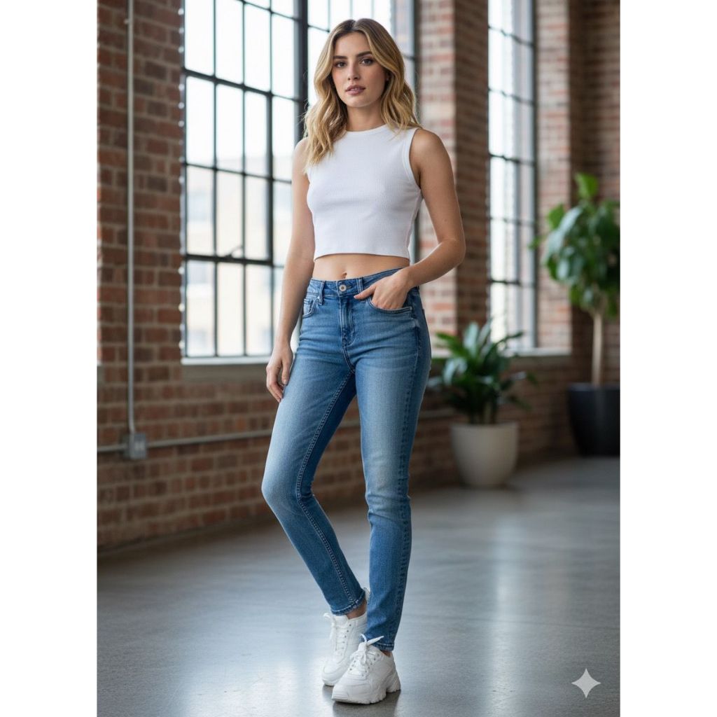 [IBS-2261456][Grade B] IB* Jeans Longpants Denim Jeans Women | Celana Panjang Jeans Wanita