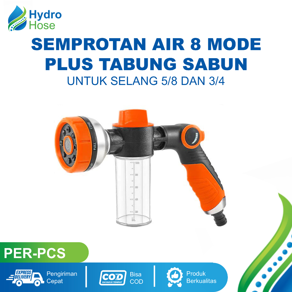 HYDROHOSE Semprotan Air Cuci Motor Cuci Mobil Semprotan Air Dispenser Sabun Nozzle Sprayer Salju Cuc