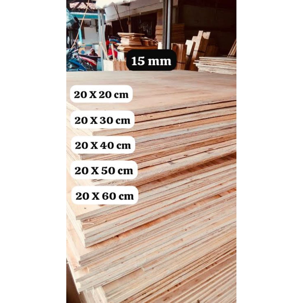 TRIPLEK POTONGAN 15 mm CUSTOM UKURAN