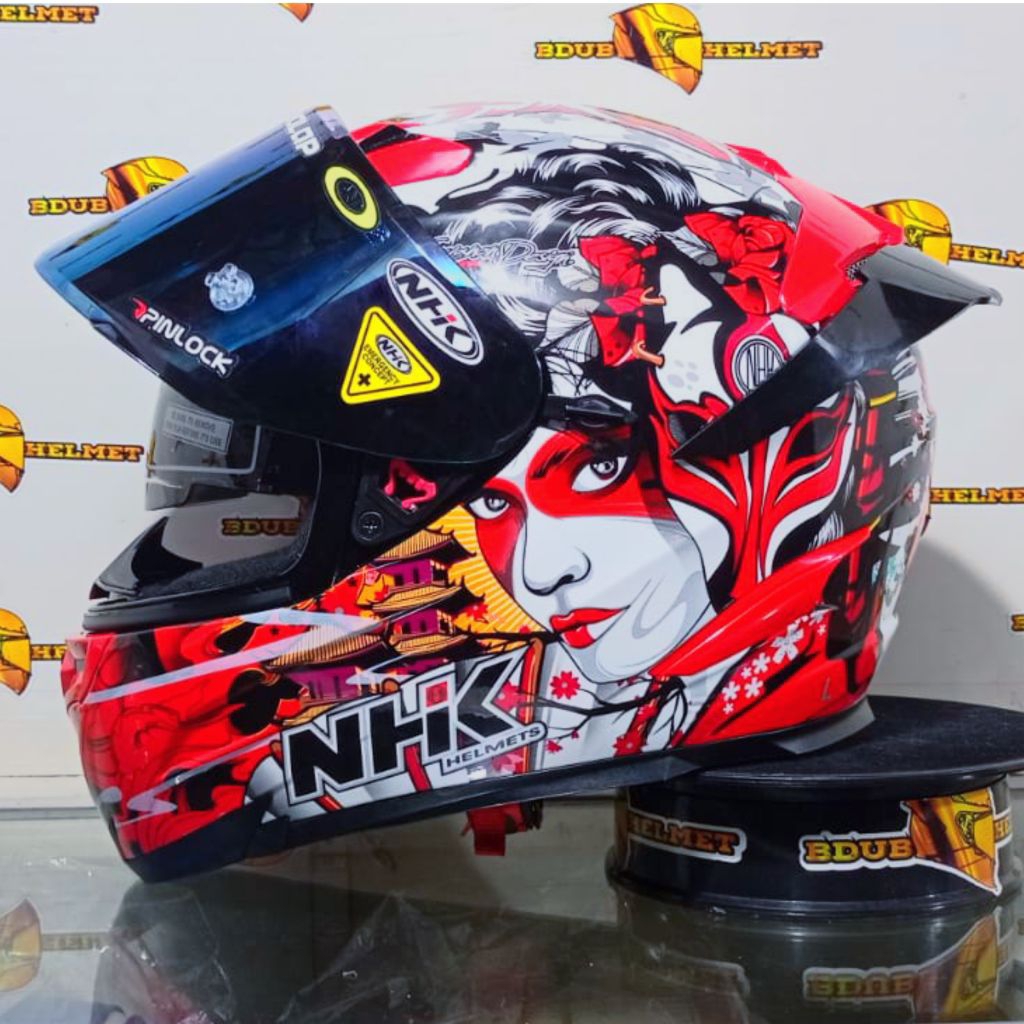 HELM FULL FACE NHK RX9 GEISHA RED ORIGINAL HELM/PAKET GANTENG