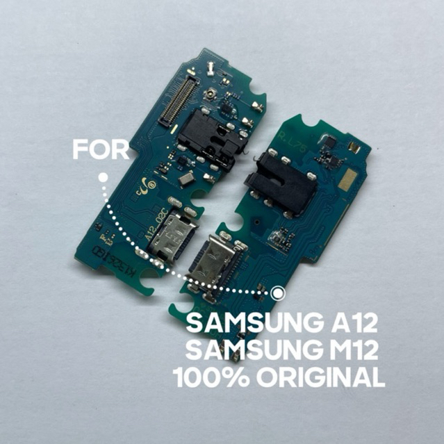 Flexible charger konektor cas + mic + handsfre Samsung A12 Samsung M12 original