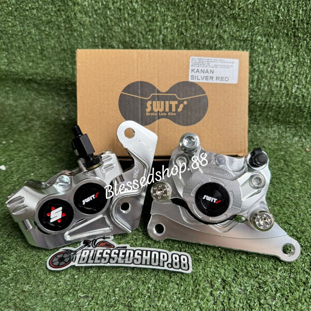 PAKET DEPAN BELAKANG KALIPER FORMULA SWITS 4 PISTON + KALIPER FORMULA SWITS 2 PISTON + BAUT + BREKET