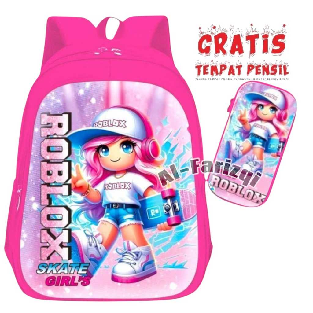 Tas sekolah tk sd roblox girl/Tas sekolah anak viral/Tas sekolah anak terbaru bahan premium/Tas anak