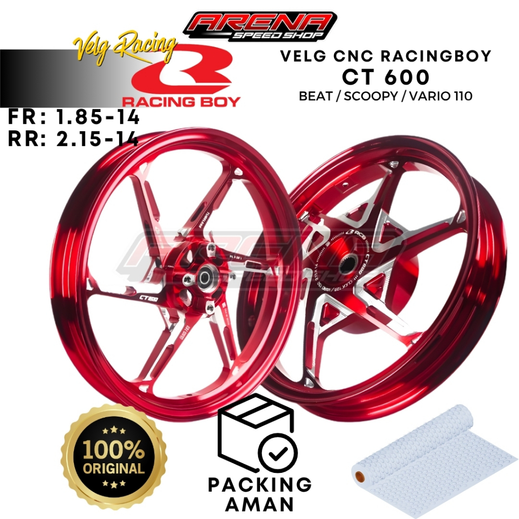 RCB Sport Rim CT600 185x14 & 215x14 - Velg Racing Beat Scoopy Vario 110 Ring 14 Original Asli RCB