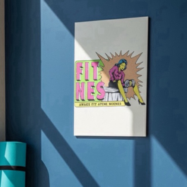 Poster “FITNES” 40x60 cm – Wall Frame Retro Graphic Series | Poster Retro Gym Estetik | Greenstand P