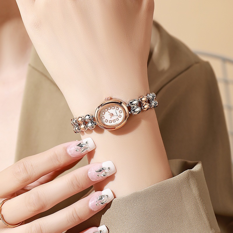 jam tangan wanita analog anti air arloji tali kuarsa anti karat branded vintage gift mewah J15