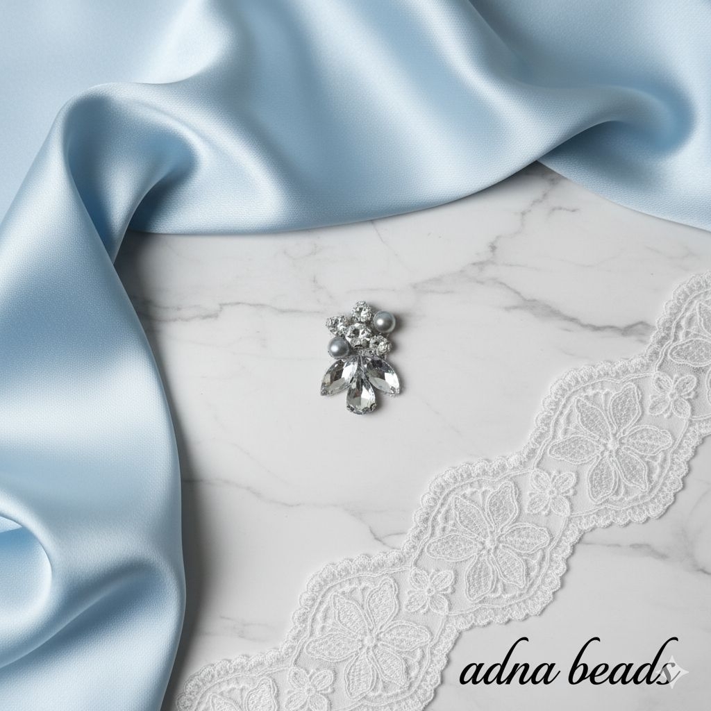 payet rangkai mutiara instan hiasan kebaya dress baju cantik