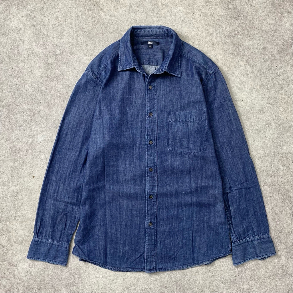 Uniqlo Indigo Blue Denim Shirt