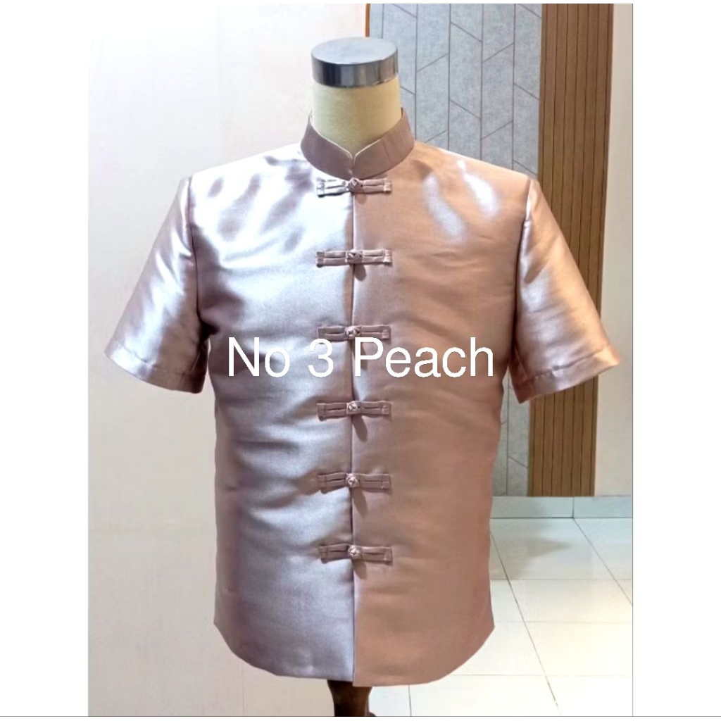 ATASAN JAS CHANGSAN CHEONGSAM PRIA BAJU SANGJIT CHINESE WEDDING LENGAN PENDEK