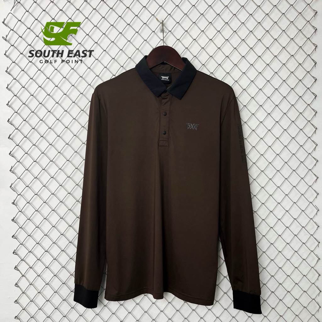 Polo Shirt by PXG Golf Ori Dark Brown Color
