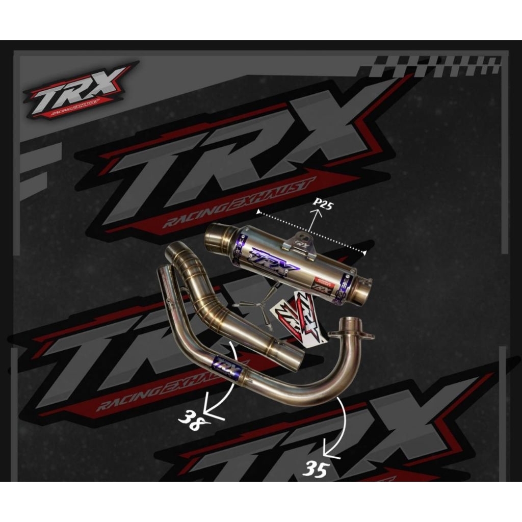 KNALPOT ORIGINAL TRX KOMPETISI CORONG  FULL SET STAINLES 304 CB GL MP TIGER