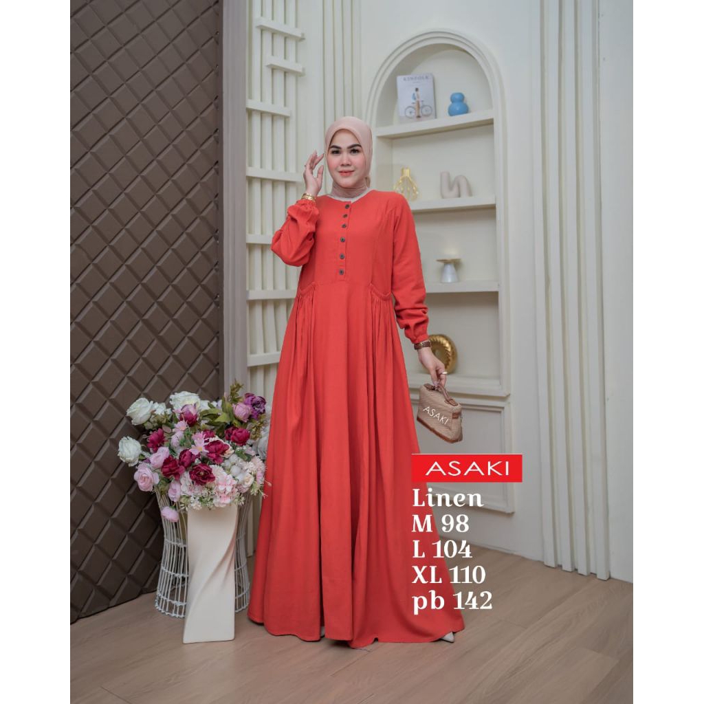 RAZAKY JAYA | GAMIS ASAKI BAHAN LINEN INPORT | FLANNEL & CODORAY | ORIGINAL REAL PICT