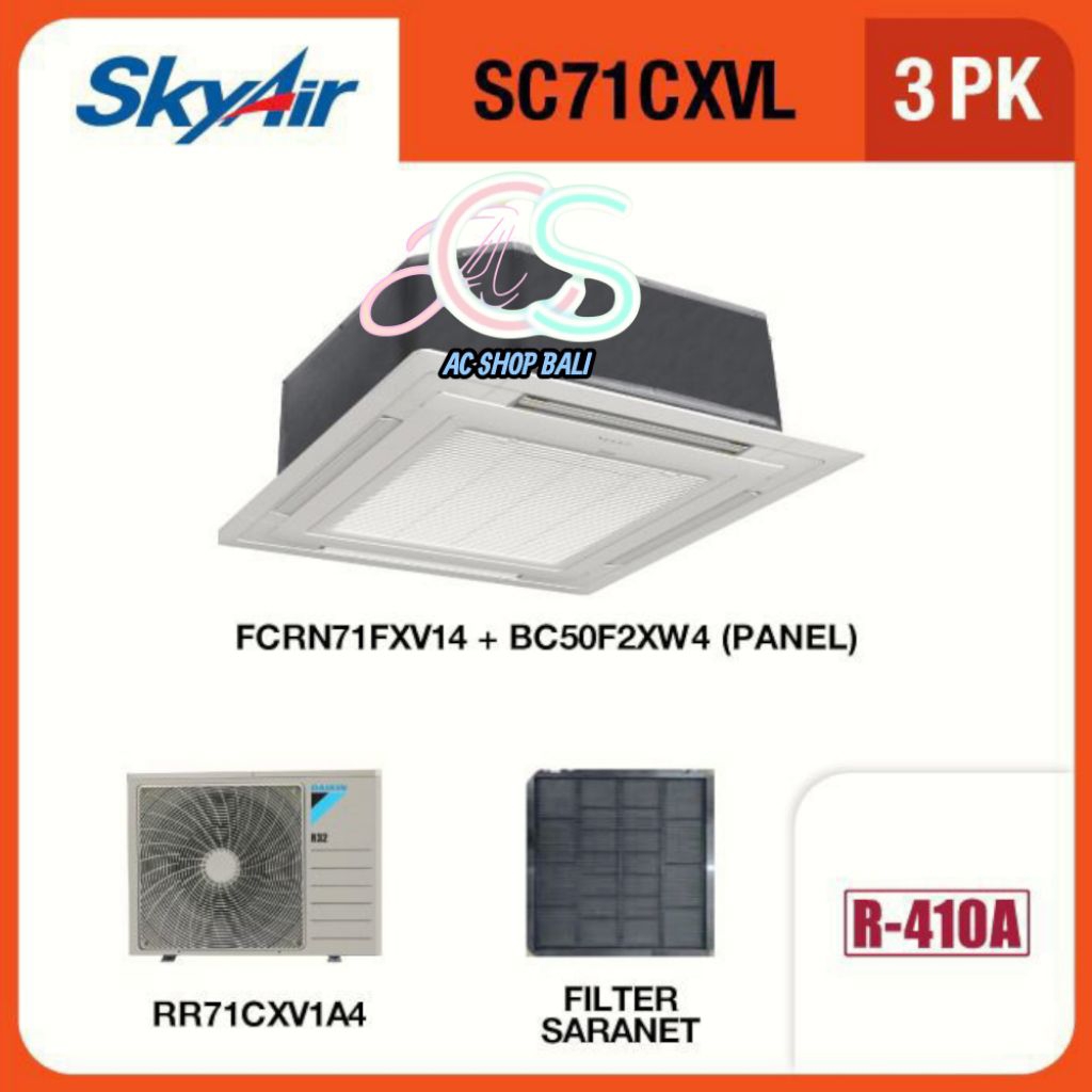 Ac Skyair Daikin Standart Tipe Cassette 3 Pk SC71CXV