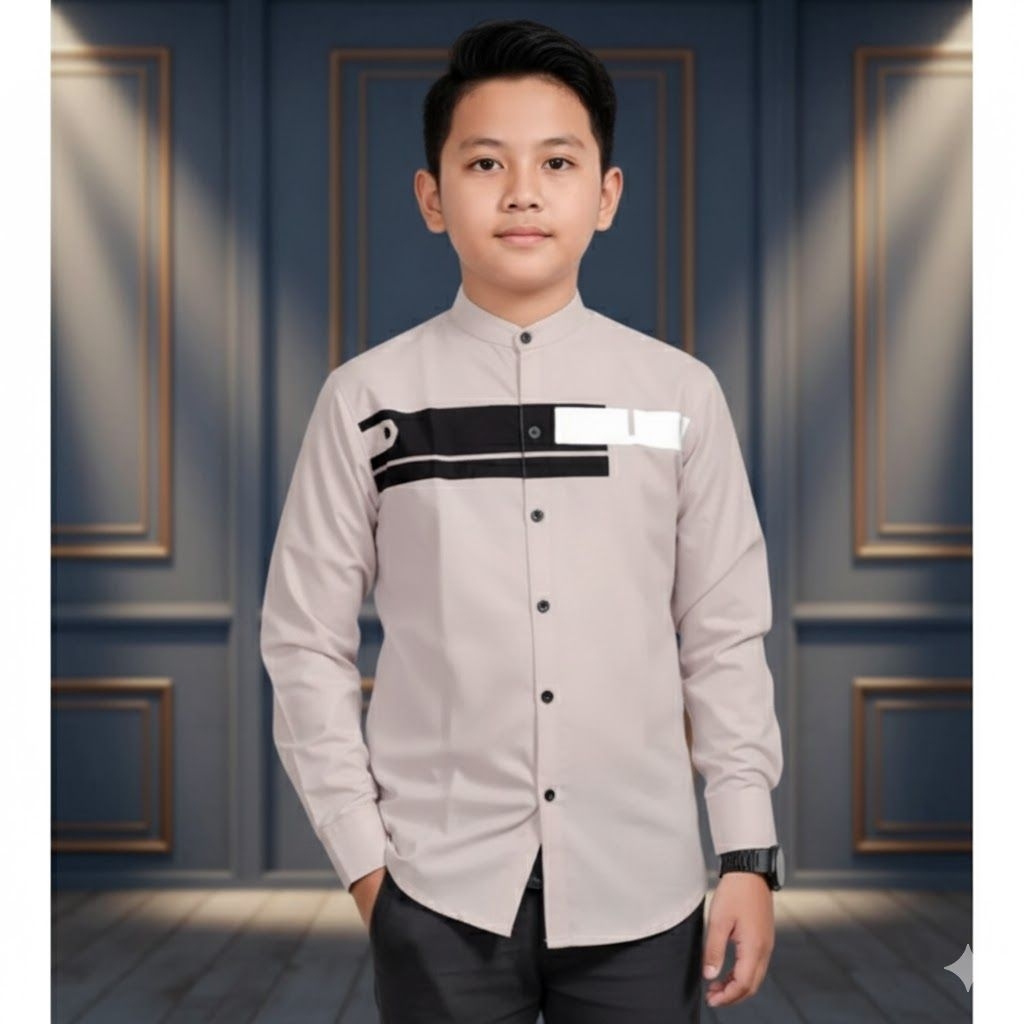 Baju Koko Jordan Anak Laki-Laki SD SMP / Koko Remaja Jordan Lengan Panjang".
