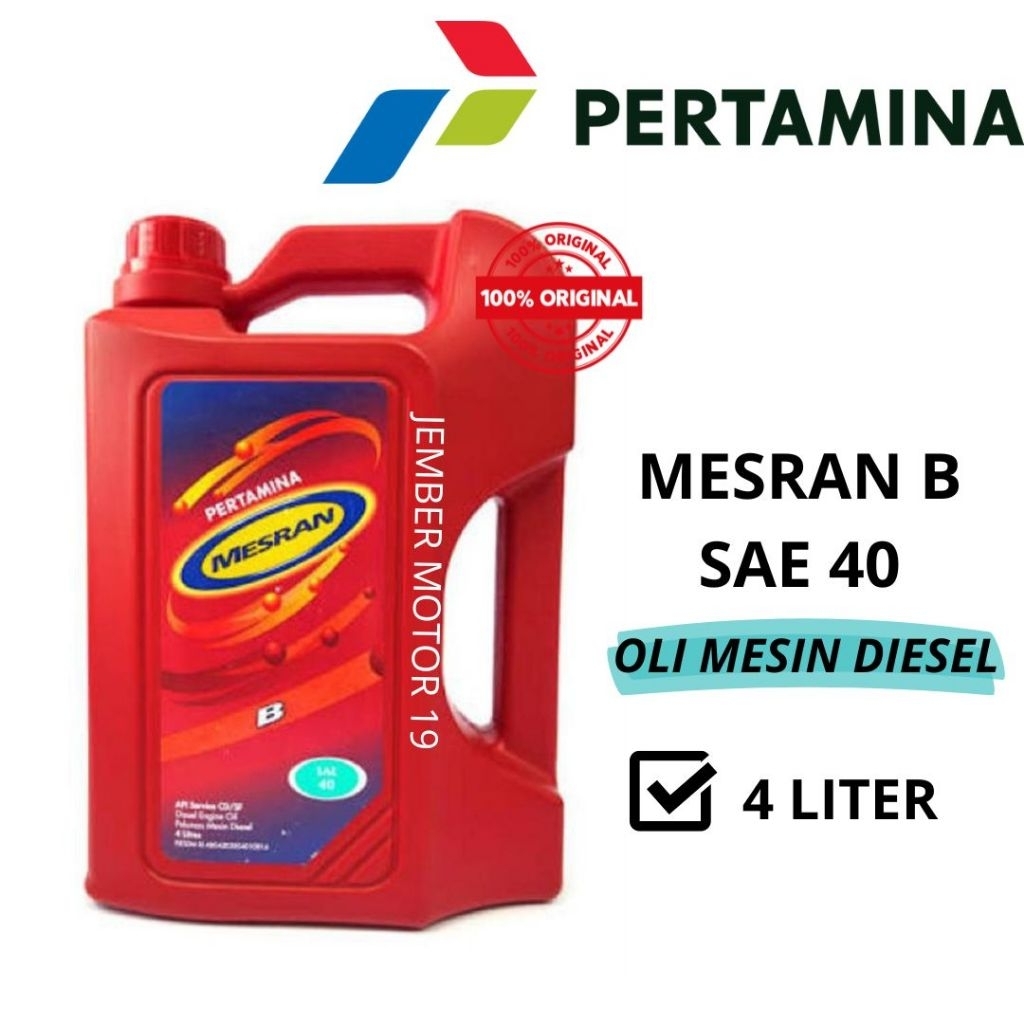 OLI PERTAMINA MESRAN B SAE 40 4 LITER