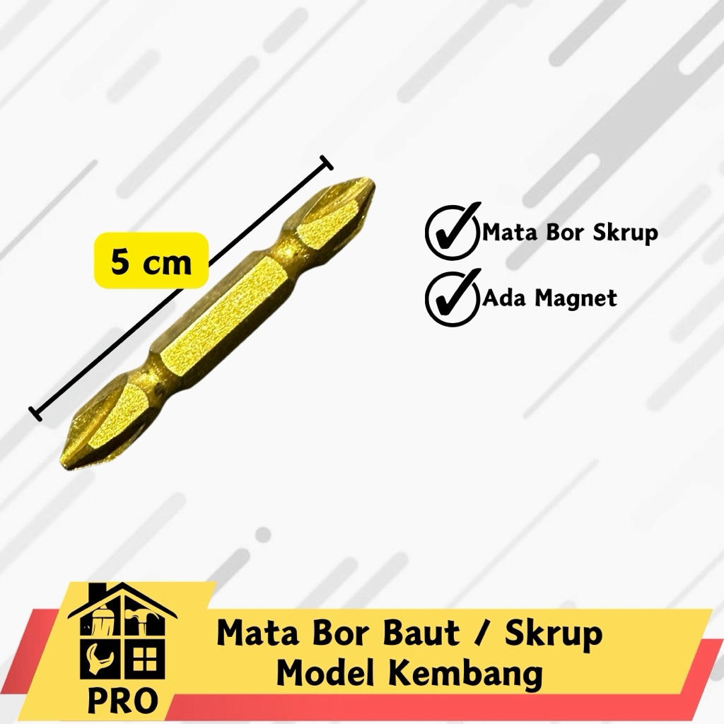 Mata Bor Obeng Skrup Sekrup Baut GYPSUM (Magnetic)