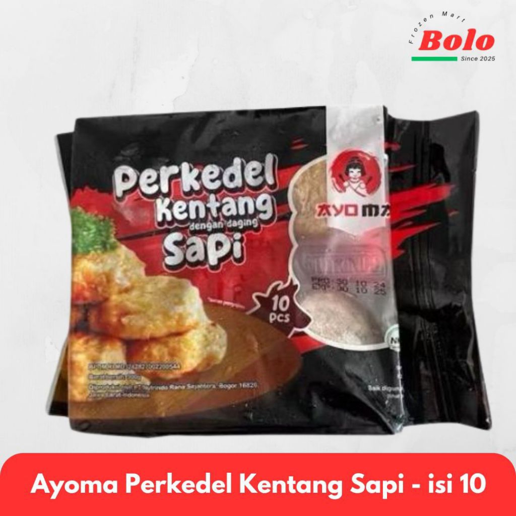 Ayoma Perkedel Kentang dengan daging Sapi - isi 10 / 300gr