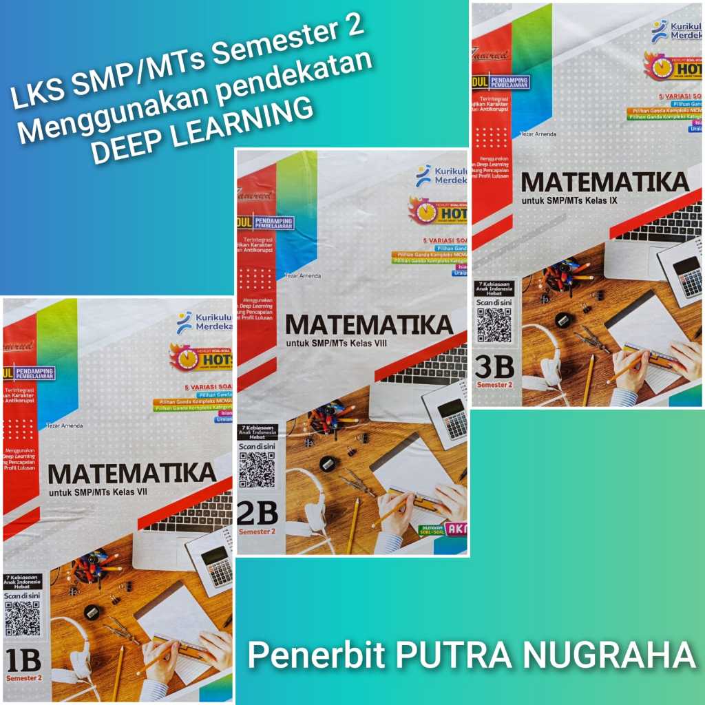 LKS MATEMATIKA SMP KELAS 7 8 9 SEMESTER 2 KURIKULUM MERDEKA 2025-2026 ZAMRUD