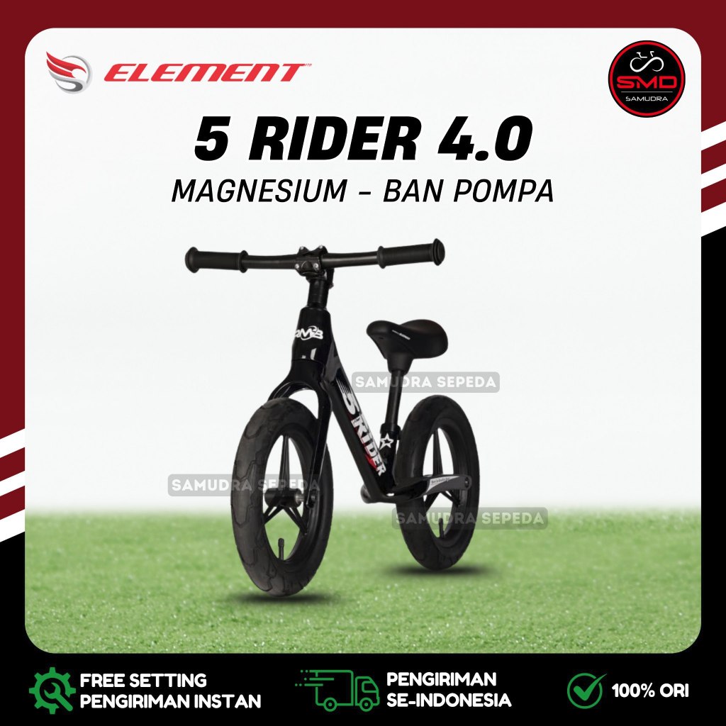 Sepeda Anak Push Balance Bike Element RMB 5rider 4.0 Magnesium Ban Kompa Murah BDG