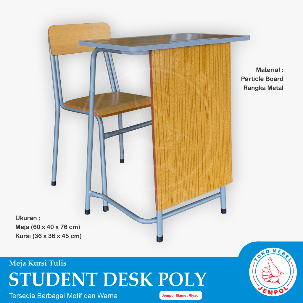 Meja Tulis STUDENT DESK POLY ECHO/Meja Belajar Kantor Minimalis/Meja Komputer Laptop/Meja Sekolah/Me
