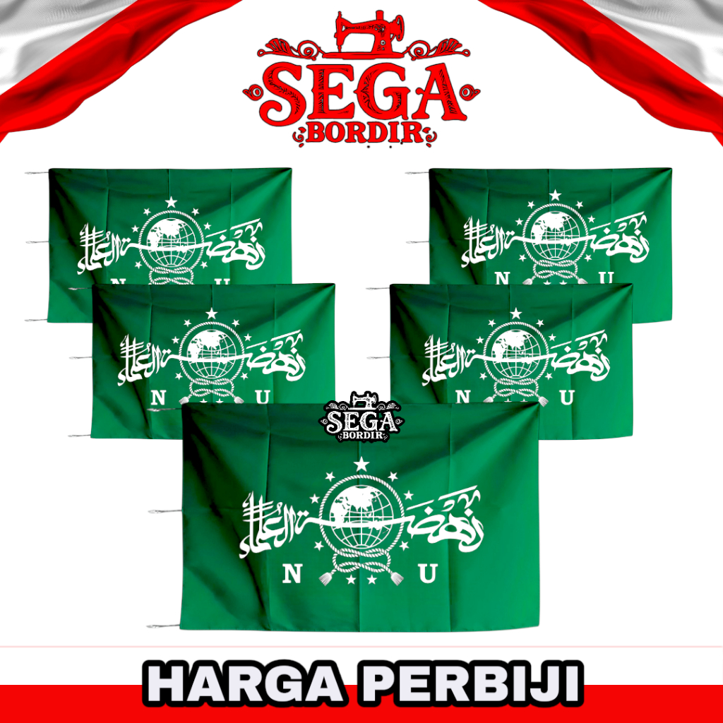 Bendera NU Nahdlatul ulama bahan satin