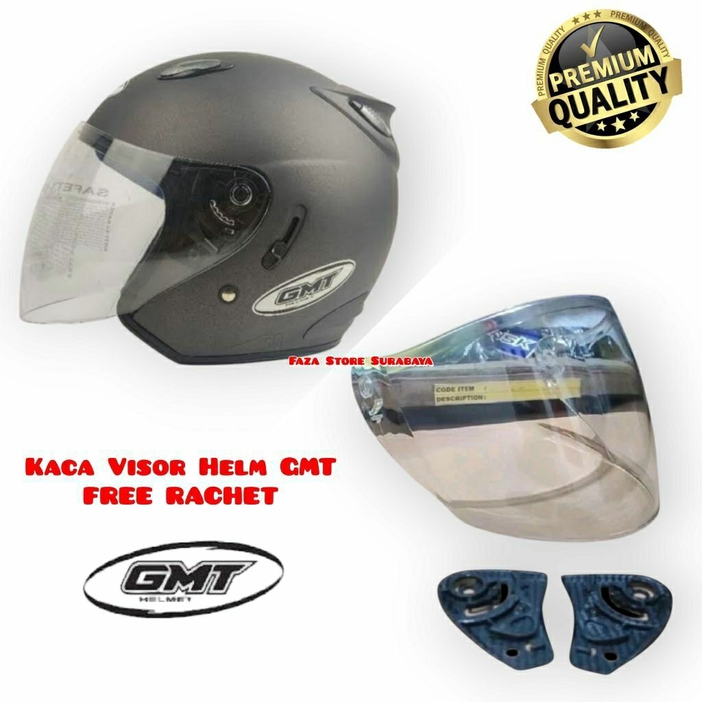 kaca helm GMT gratis rachet visor