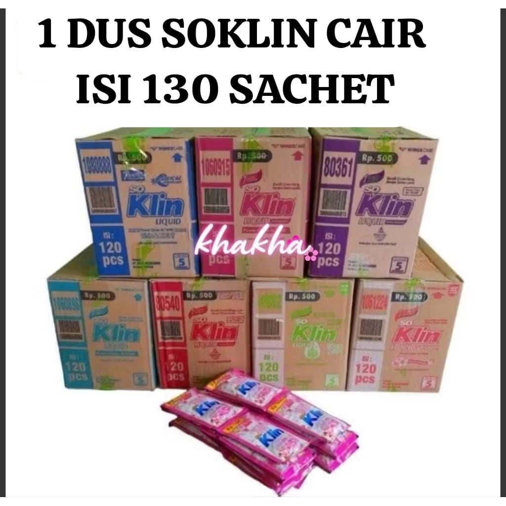 1DUS SOKLIN CAIR / 1DUS SOKLIN LIQUID CAIR /SOKLIN LIQUID 1KARDUS/KARTON ISI 130 PCS