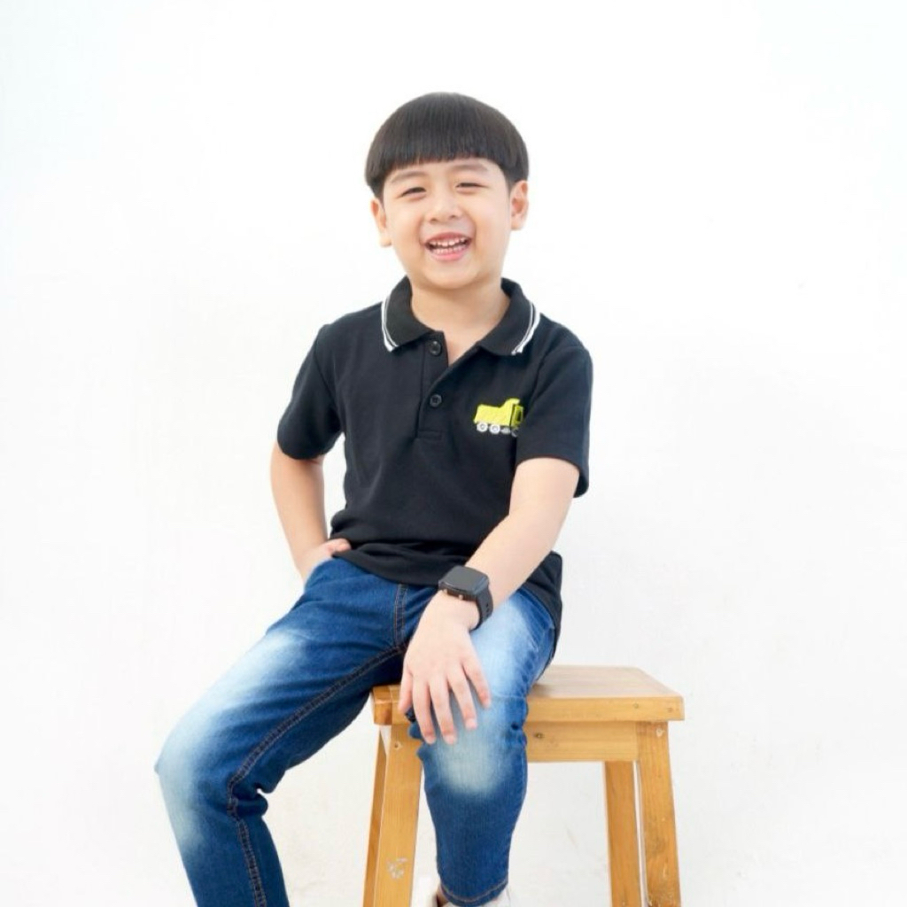 Kaos Polo Anak Laki Laki Atasan Kerah Hugo Polo Shirt Usia 1-10 Tahun