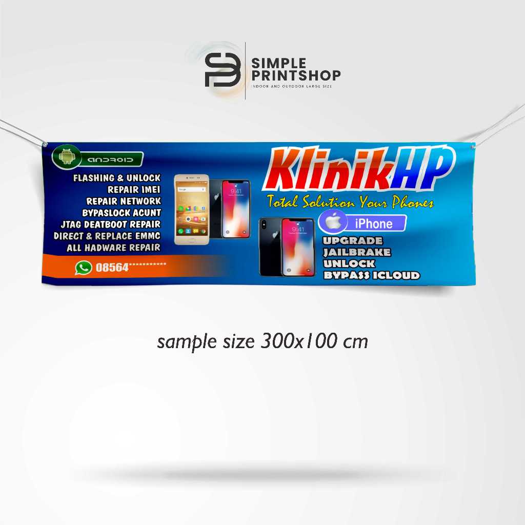 Spanduk Banner Klinik HP Bisa Custom Design