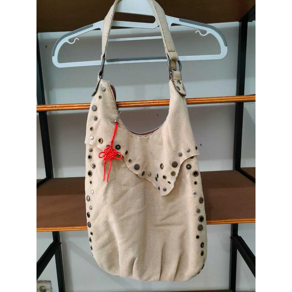 TAS KAIN COKLAT MUDA PRELOVED