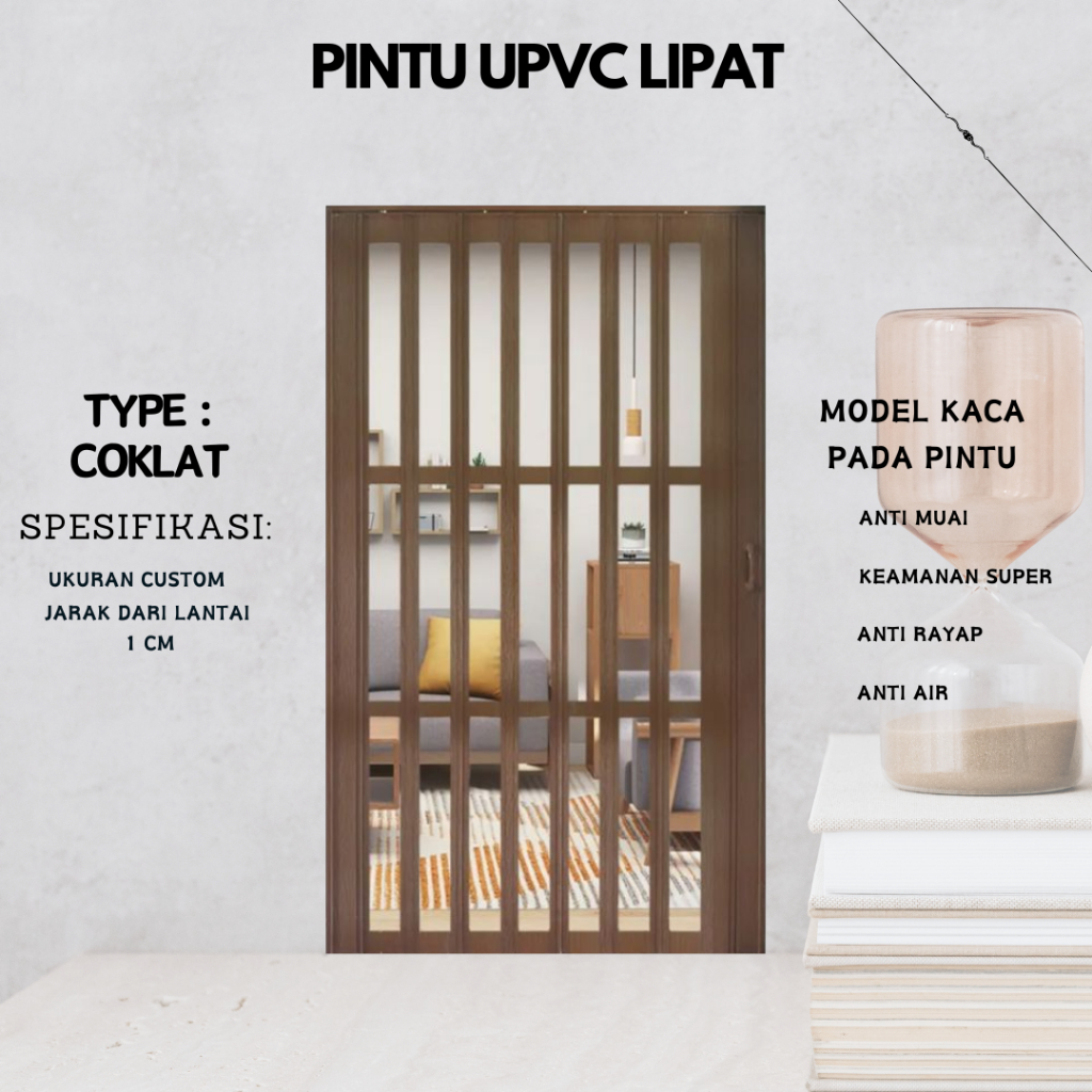 Pintu CUSTOM, Pintu Lipat - Pintu PVC-Partisi Ruangan, Pintu Kamar Mandi, Pintu Geser Aluminium,Pint