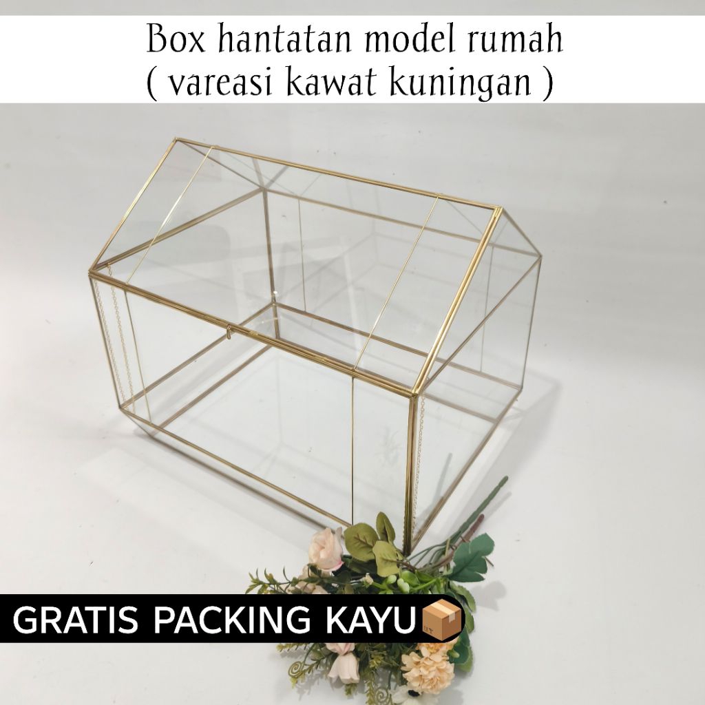 box hantaran rumah / kotak seserahan elegan / hantaran kaca pernikahan mewah / hantaran seserahan / 