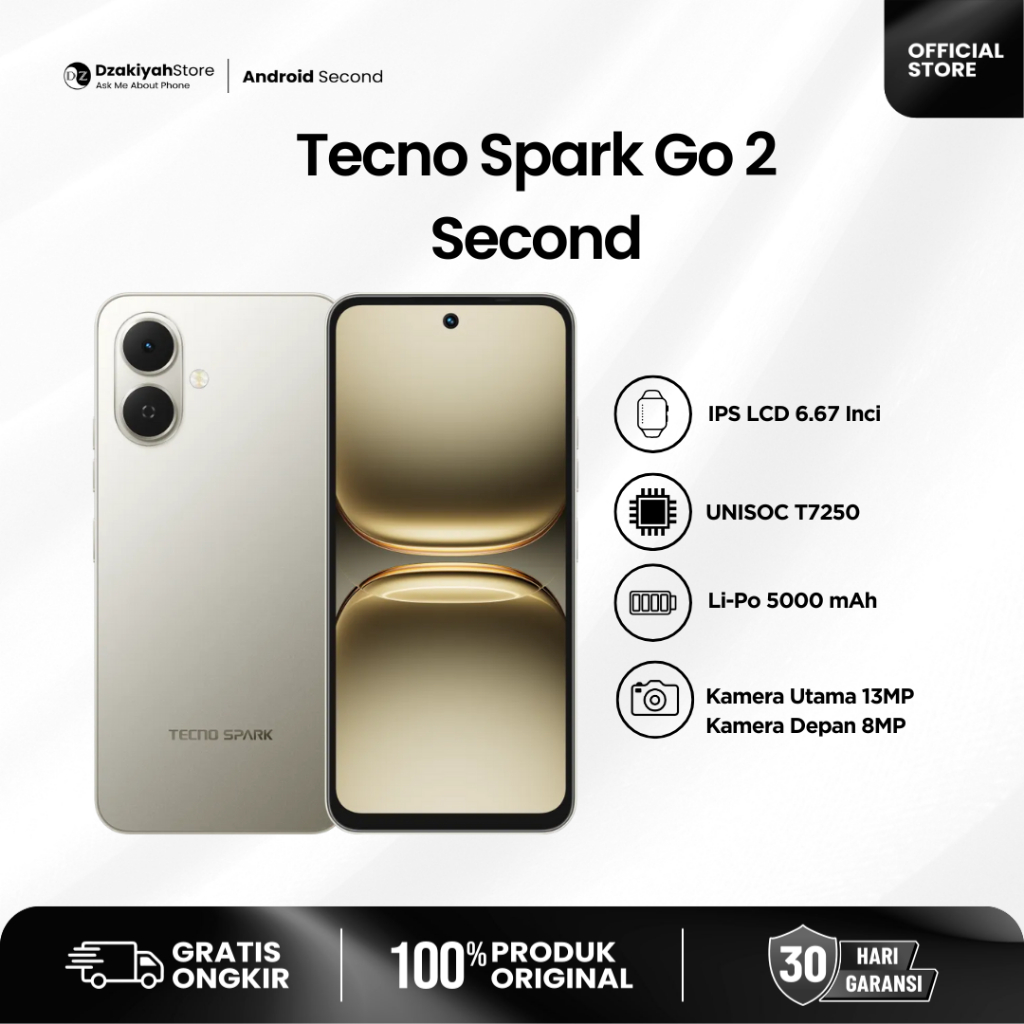 TECNO SPARK GO 2 SECOND UNIT ONLY GARANSI