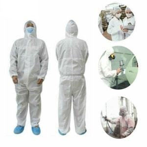 BAJU APD OVERALL SUIT HAZMAT PARASUT ANTI AIR BAKTERI NODA VIRUS COVID 19 BISA DI CUCI KEMBALI ANTI 