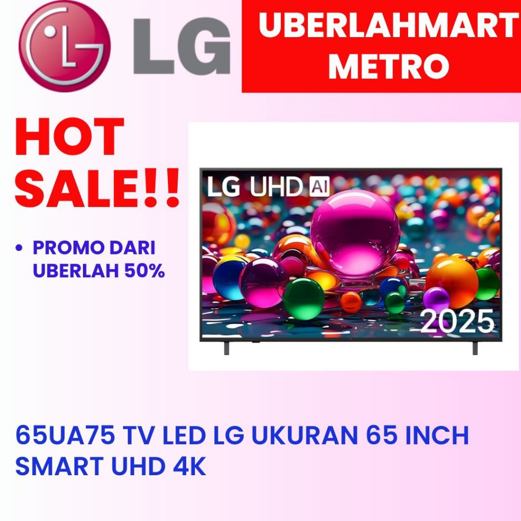 LG TV LED 65 INCH SMART TV 4K NEW SERIES 2025